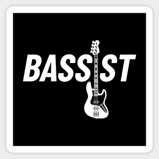 Bassist J-Style Bass Guitar Dark Theme Sticker